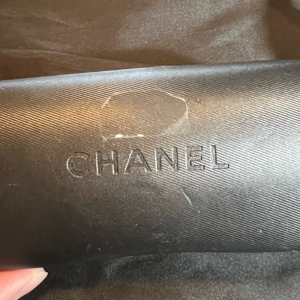 Authentic CHANEL Sunglasses Brown/Dark Red and Gold Logo Model 6014 - Picture 12 of 14